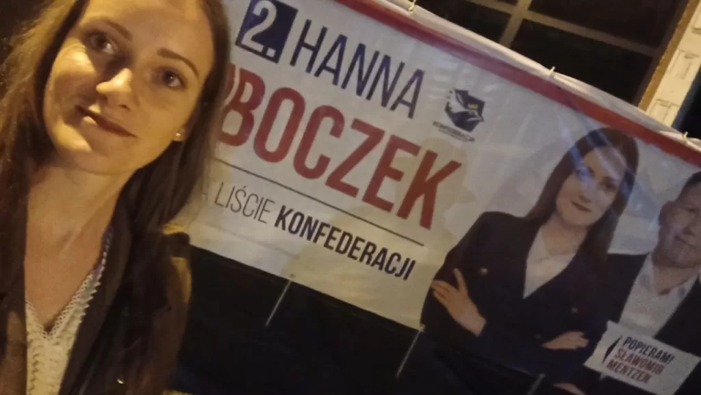 Hanna Boczek banery wyborcze Konfederacja