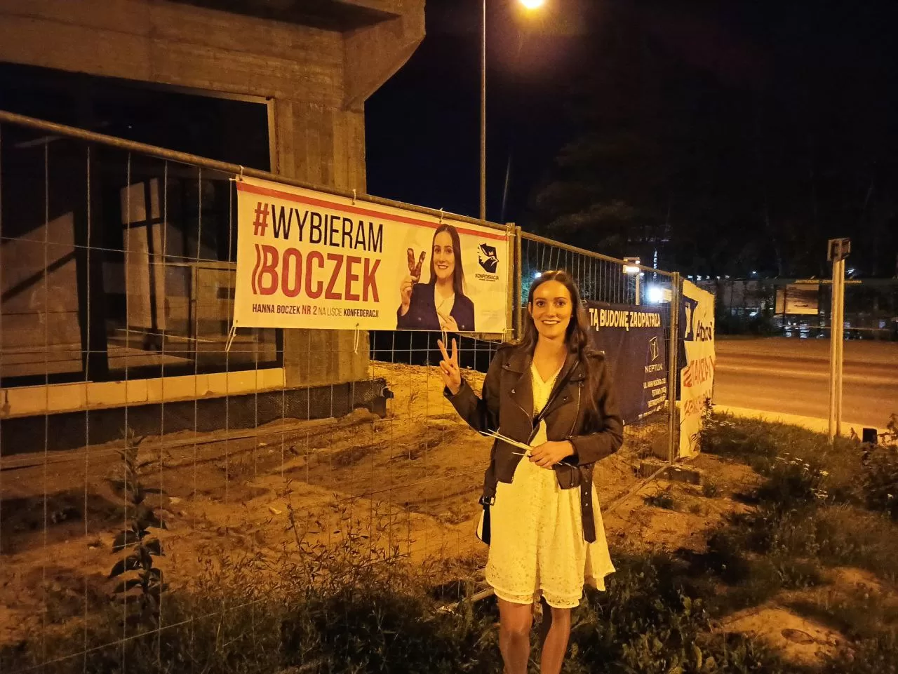 Hanna Boczek Wybieram Boczek Banery Konfederacja Jastrzębie-Zdrój